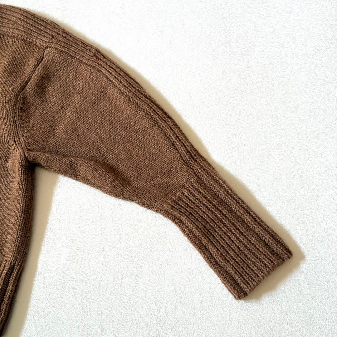 【状態良好】ファクトリー　キャメル100％クルーネックセーター　ニット　ブラウン