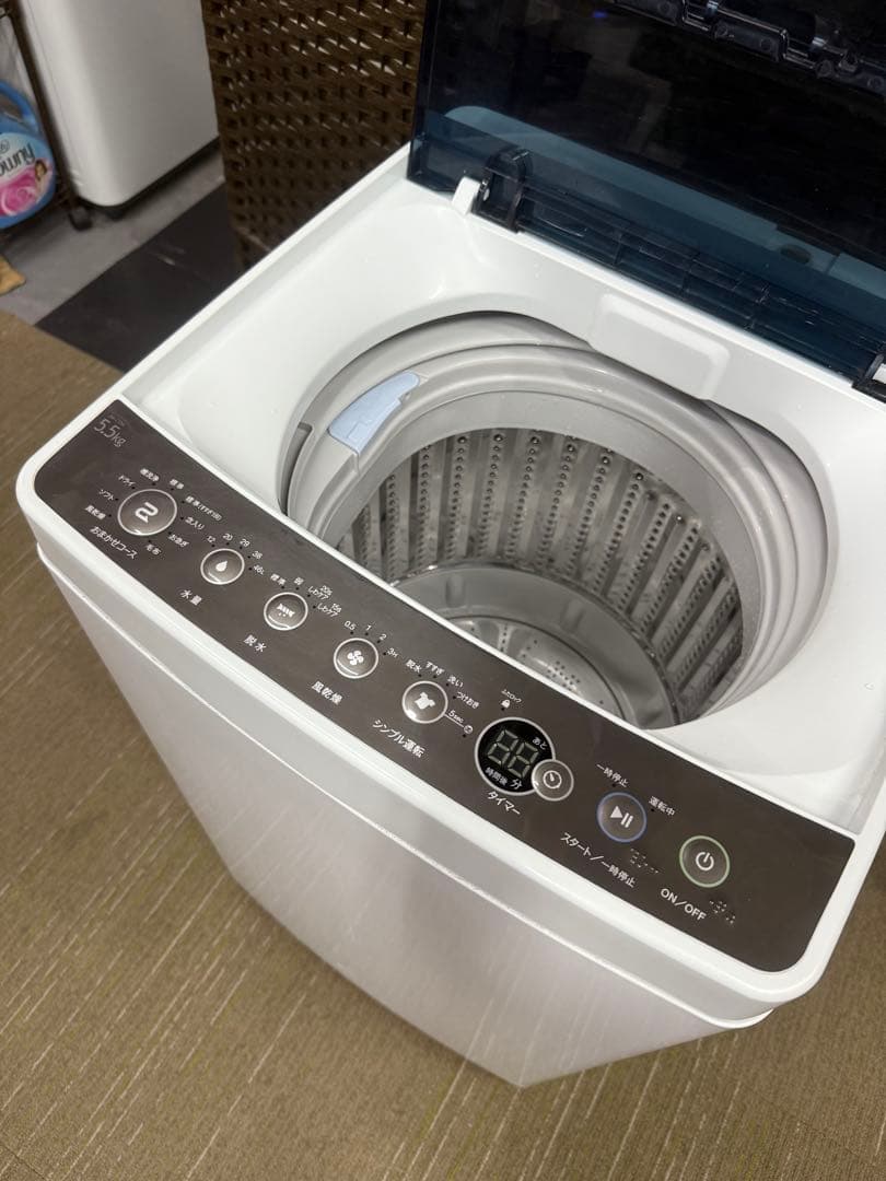 【分解洗浄消毒作業済】Haier 5.5Kg 全自動洗濯機　JW-C55A
