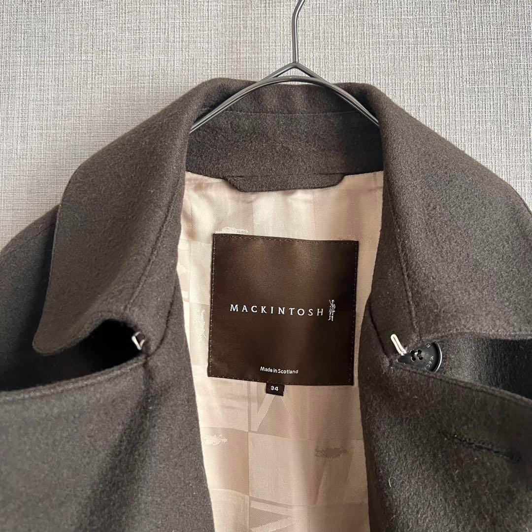 マッキントッシュ 英国製 ウールトレンチコート チェスター オリーブ 34