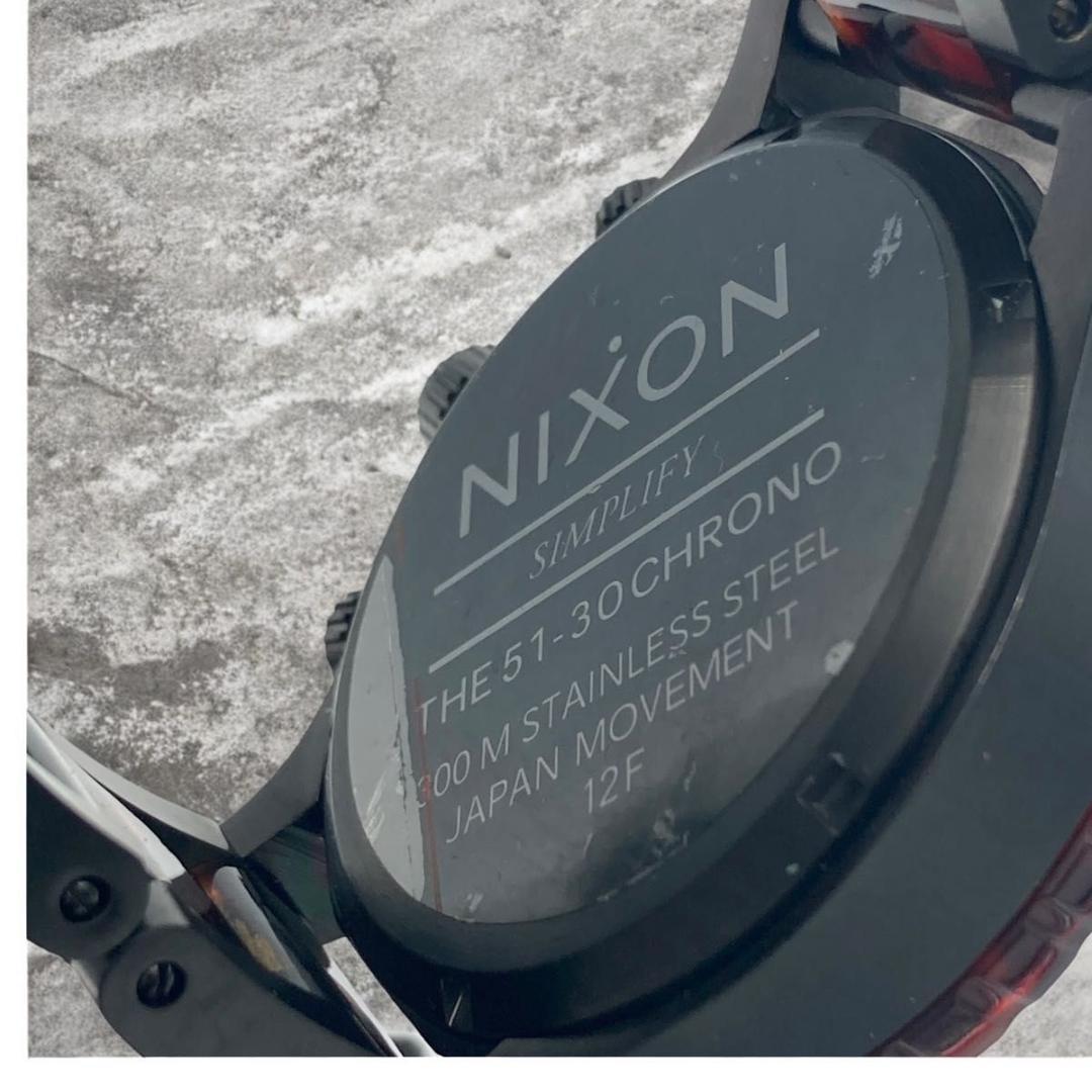 希少カラー NIXON クロノグラフ ビックフェイス べっこう 51-30