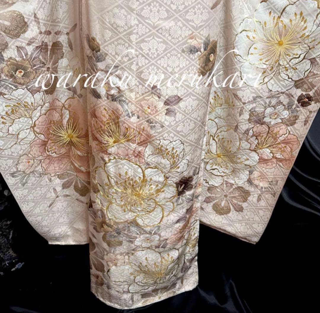 ♦︎豪華正絹振袖　くすみピンク、金駒刺繍、金彩加工 ♦︎ ぱんだ様御専用ページ♦︎