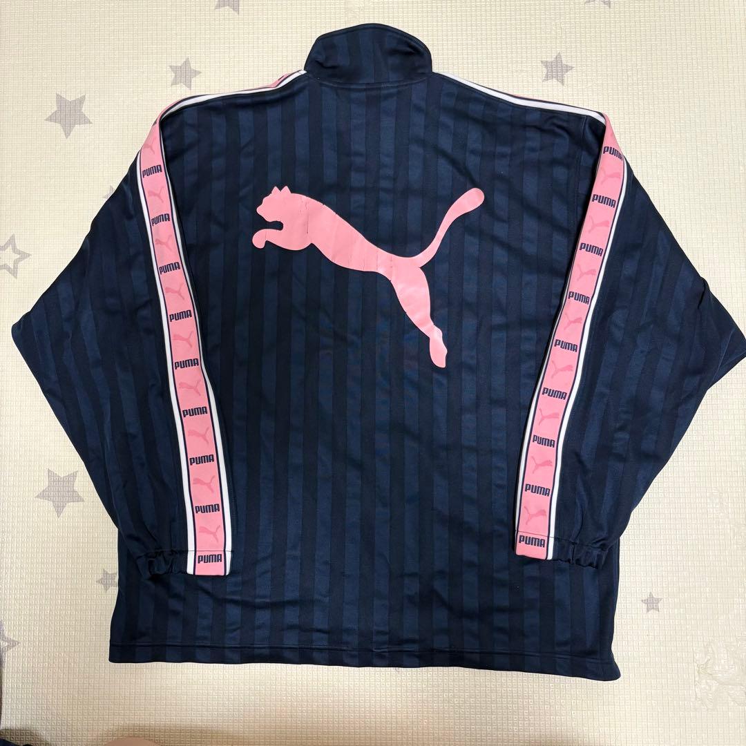 PUMA プーマジャージ　トラックジャケット　ジャージ上下セット　ネイビーピンク