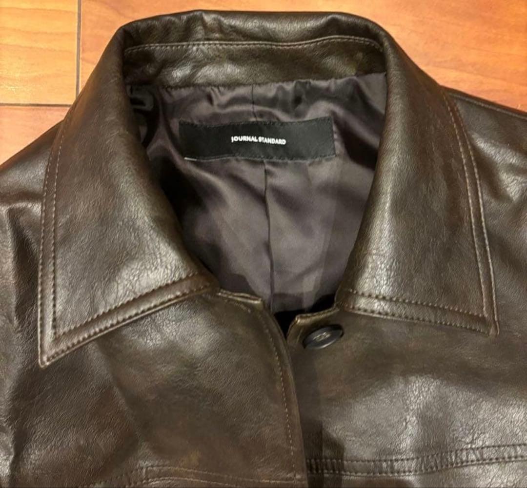 JOURNAL STANDARD フェイクレザーアウター ブラウン