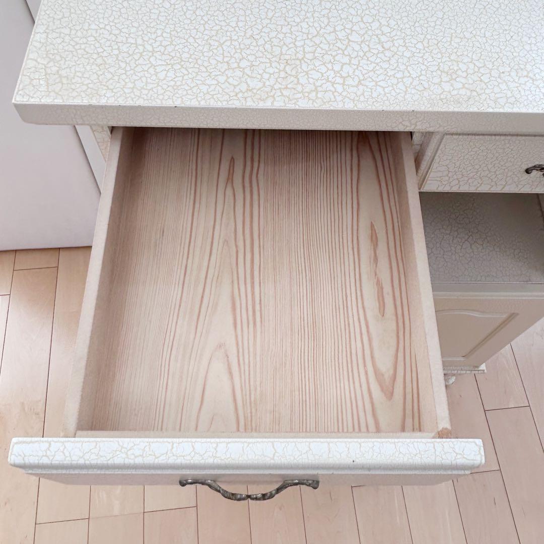 猫脚　フレンチアンティーク　クラック加工　姫家具　ロココ調　サイドチェスト　希少