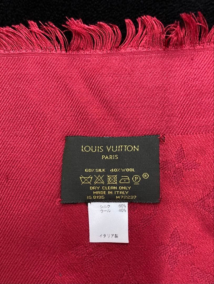 ルイヴィトン LOUIS VUITTON モノグラム スカーフ レッド