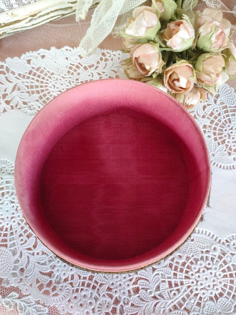 ♡美しいロココリボン装飾ボックス&布花ブーケ・フランスアンティーク♡