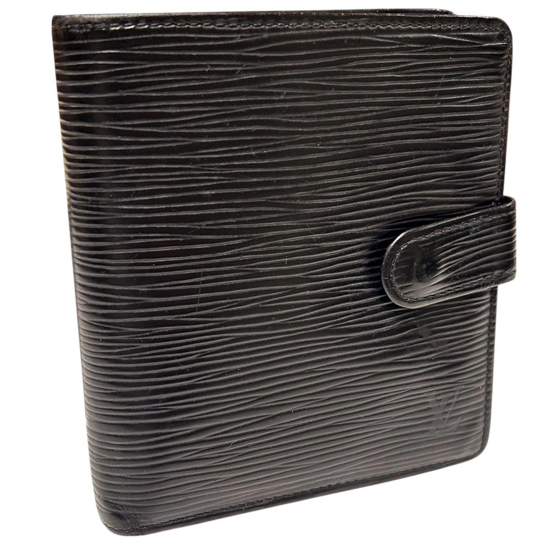 【極美品】ルイヴィトン エピ ポルトビエ コンパクト 二つ折り 財布 ノワール