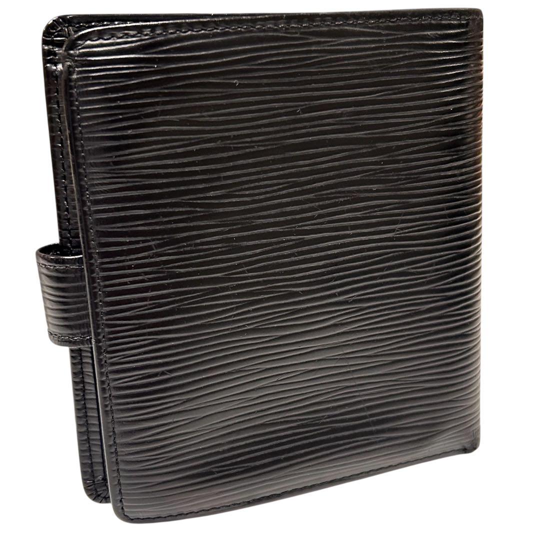 【極美品】ルイヴィトン エピ ポルトビエ コンパクト 二つ折り 財布 ノワール