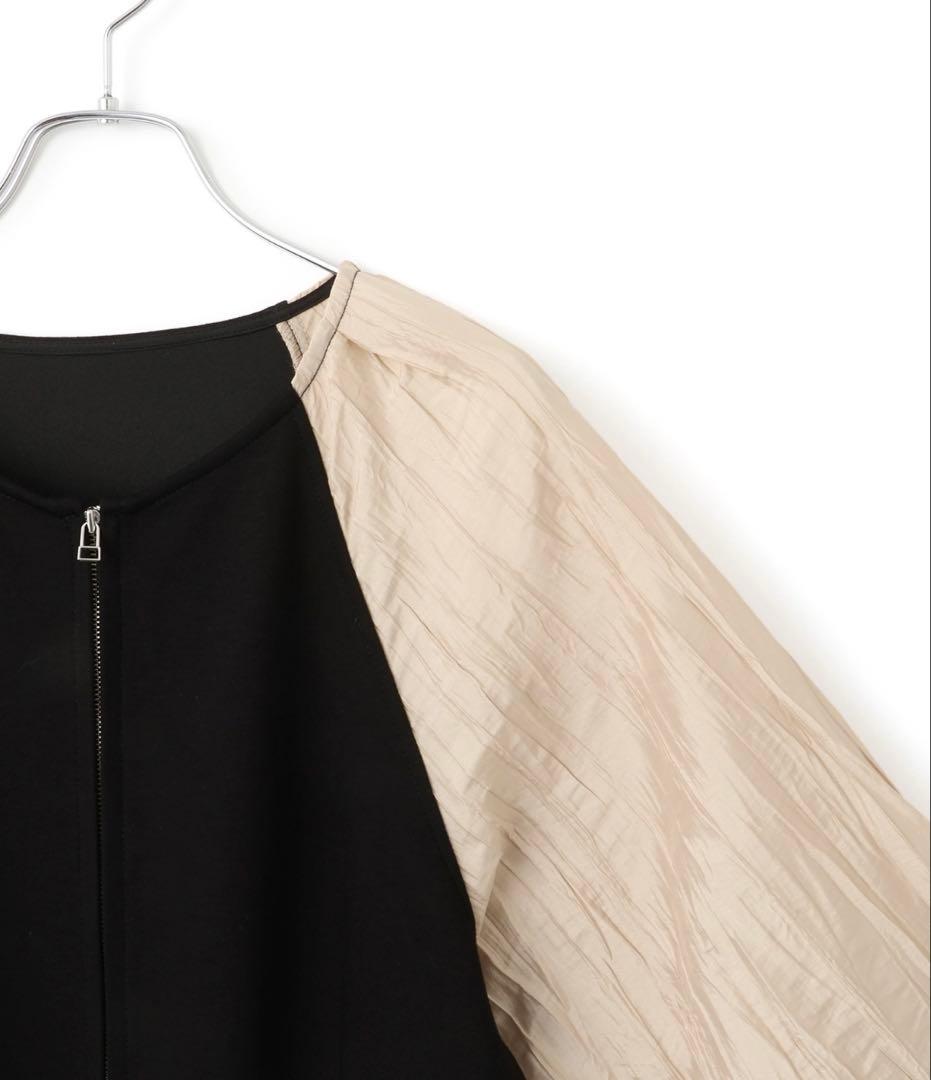 【WEB限定】フロントZIPコンビギャザーワンピース