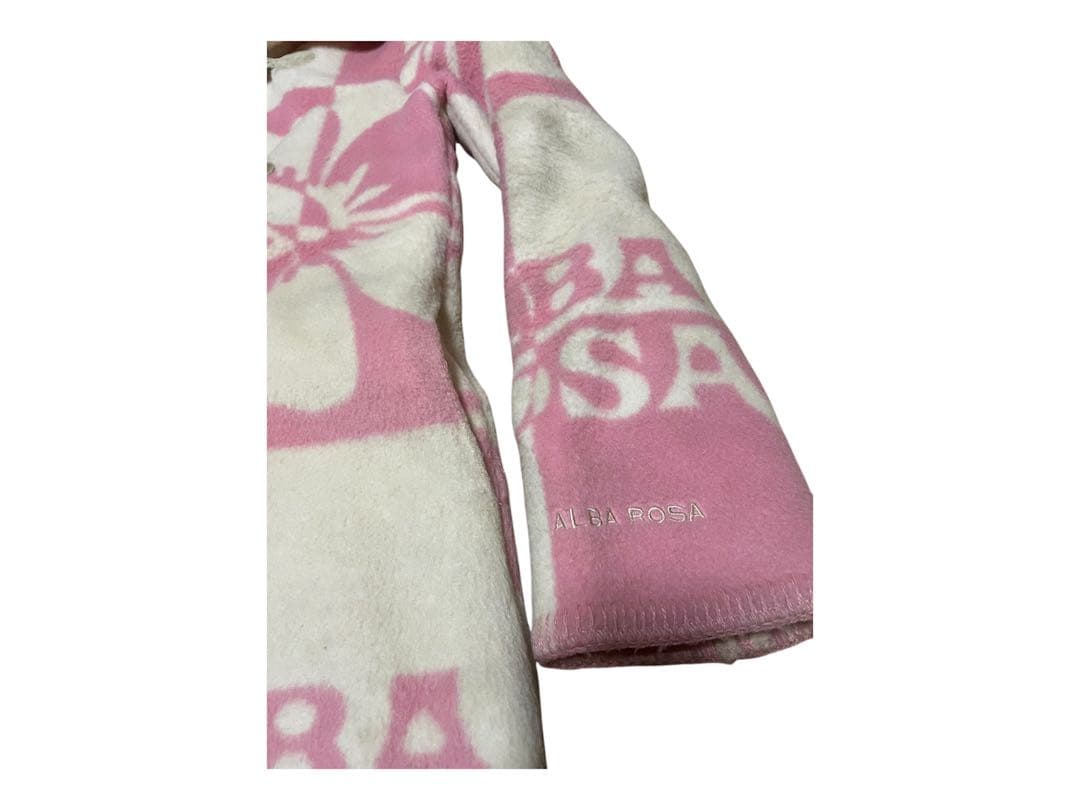 アルバ☆激レア♪白ぴんくの升目コート！バッグ付き、送料込み