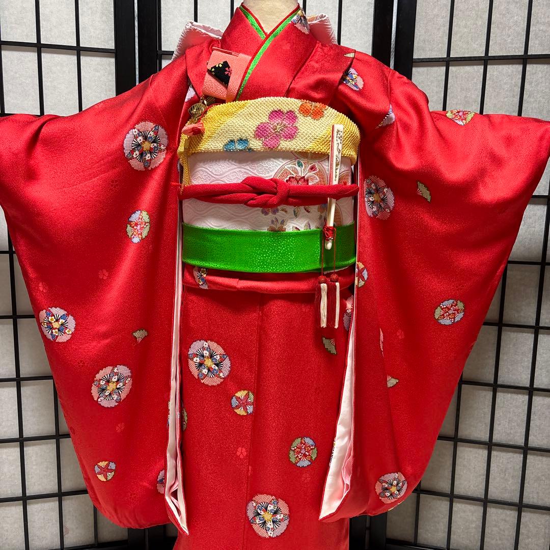 七五三　正絹着物セット　7歳　手縫いお誂え　高級品