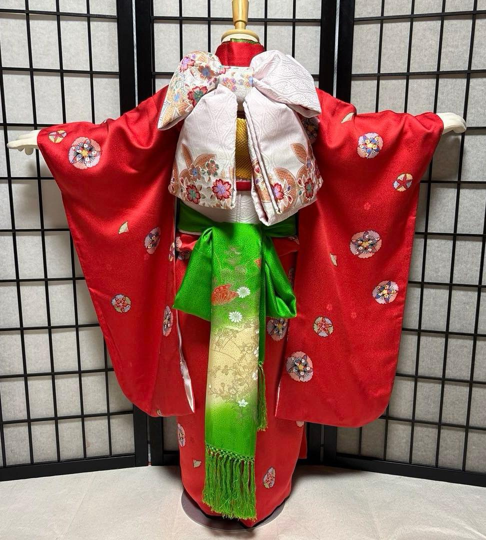 七五三　正絹着物セット　7歳　手縫いお誂え　高級品