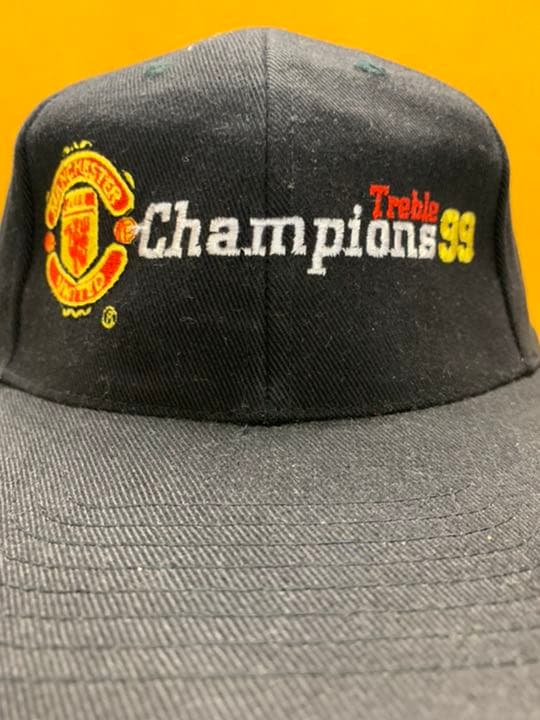 '99Man U三冠記念キャップ 公認商品 希少 未使用品タグ付き