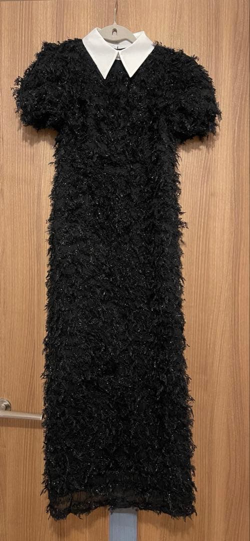 新品未使用Acka. lame fringe puff dress 1