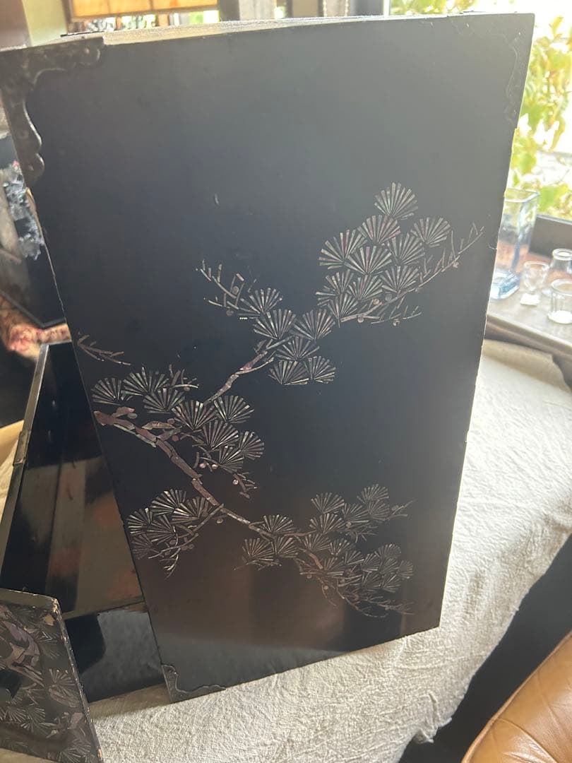 ② 螺鈿細工　小箪笥　アンティーク　難あり