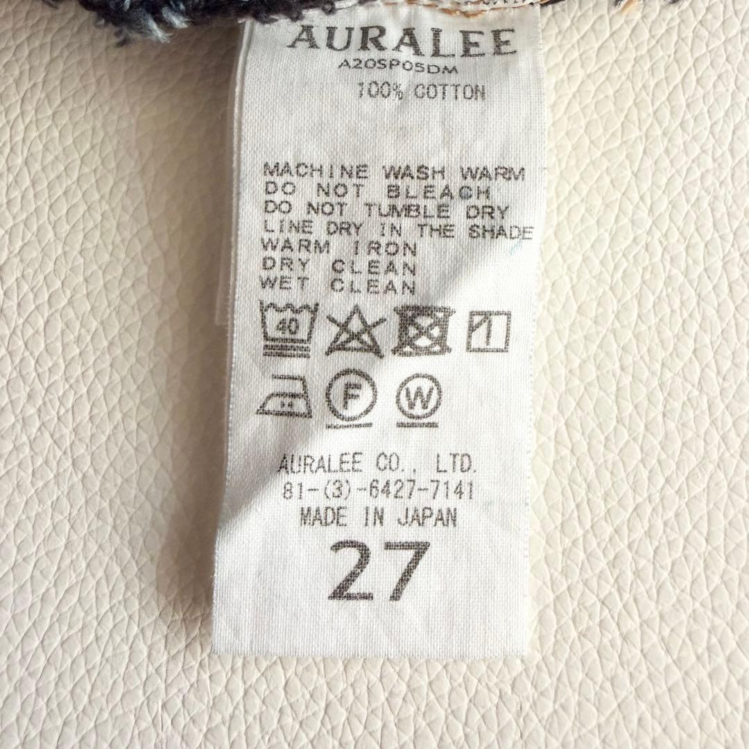 【オーラリー】ハード ツイスト デニム インディゴ 5P パンツ 27 日本製