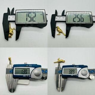 K18　鳥モチーフサファイアペンダントトップ