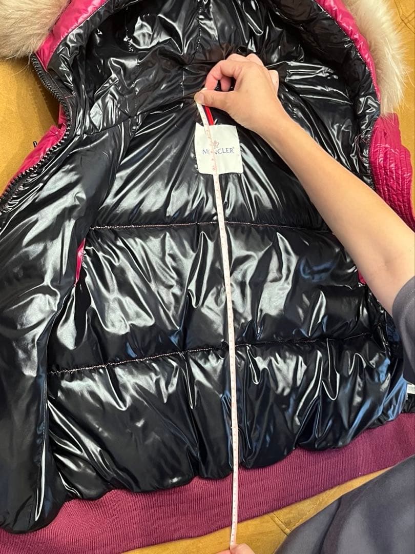 MONCLER フード付きダウンベスト パープル