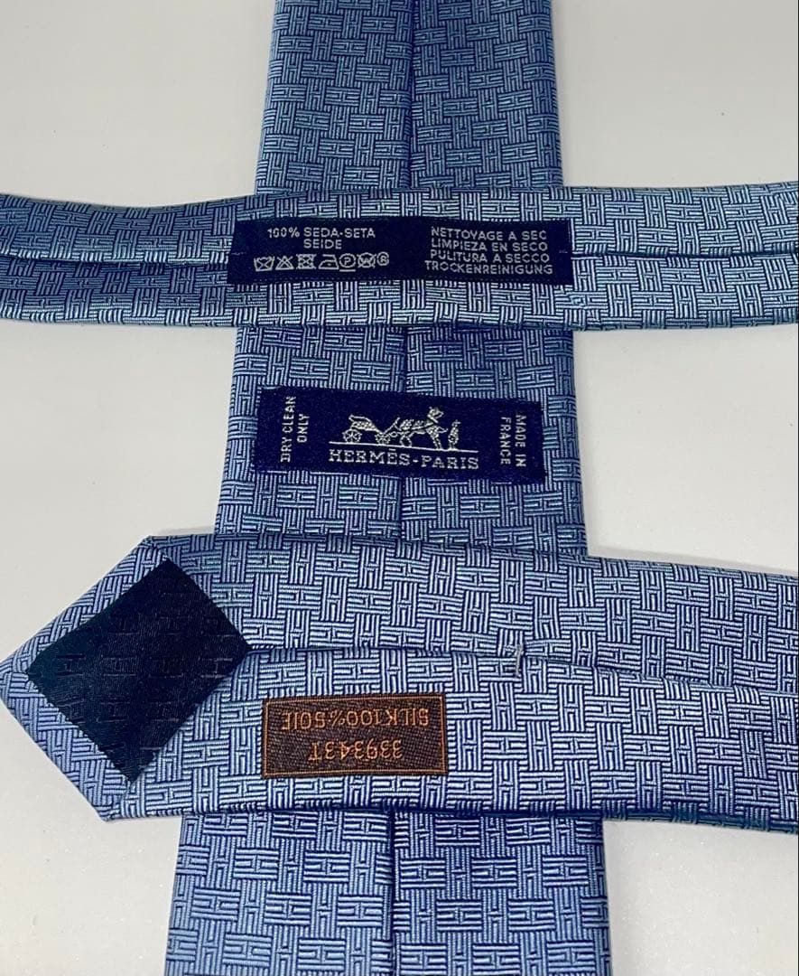 新品 エルメス ハイブランド ネクタイ ファソネ H柄 現行 箱付き プレゼント