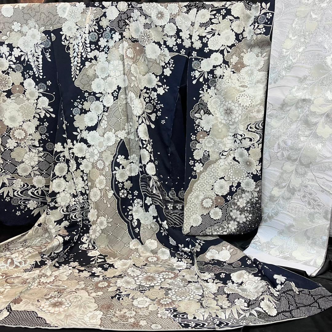 ■オーダー仕立て付き■新作■濃紺地正絹振袖フルセット■振袖一式■成人式