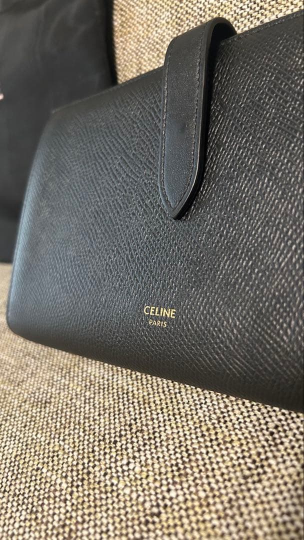 CELINE ブラックレザー 長財布