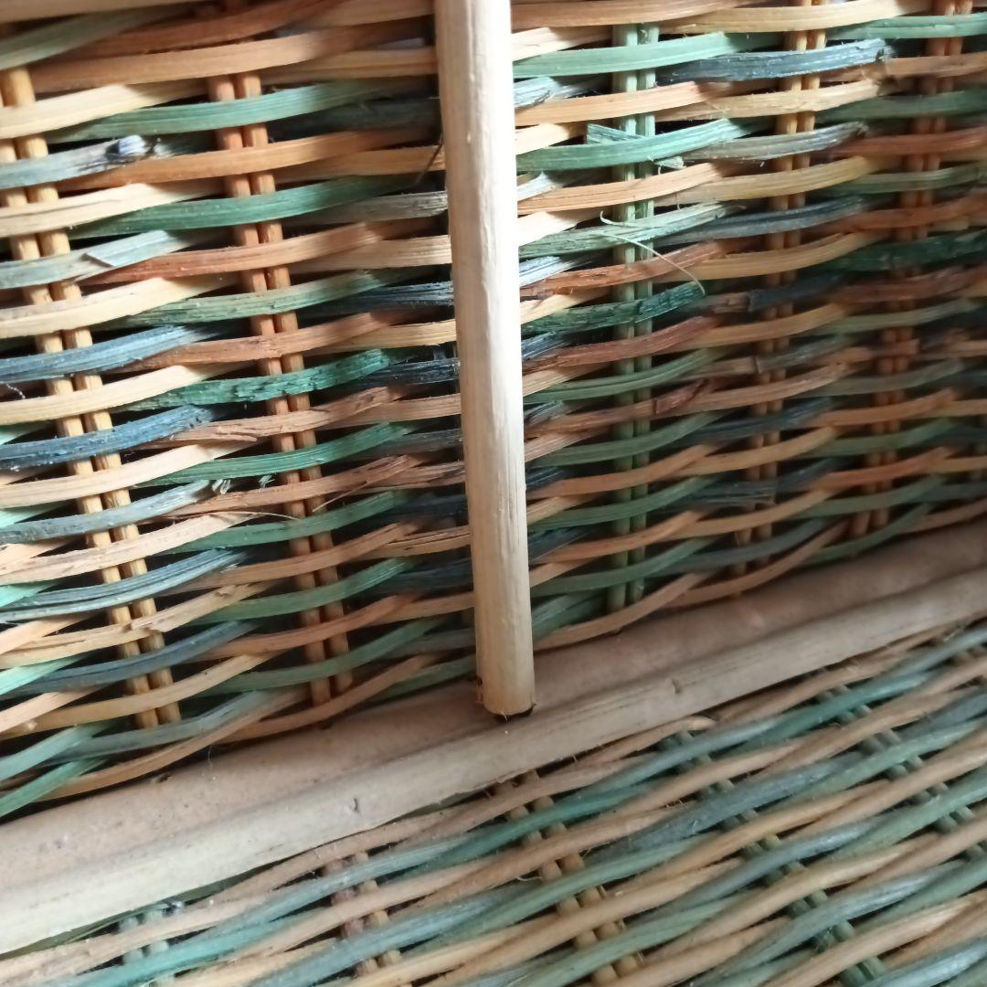 引取りお値下げ　希少　おしゃれパステルカラー　ラタン製　カウチソファ　引出し収納