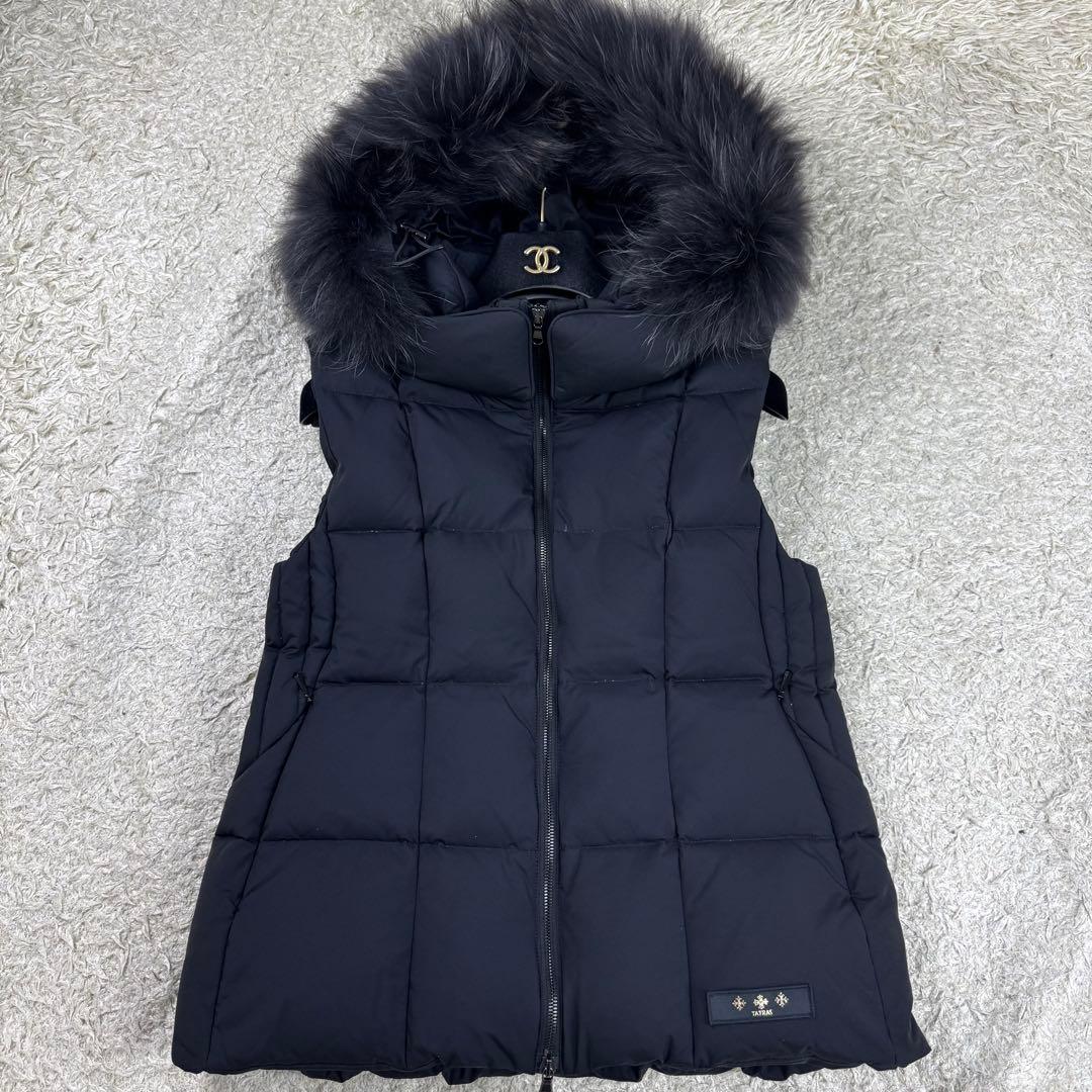 タトラス 23AW ダウンベスト ザラガ リアルファー 3way 黒 XL