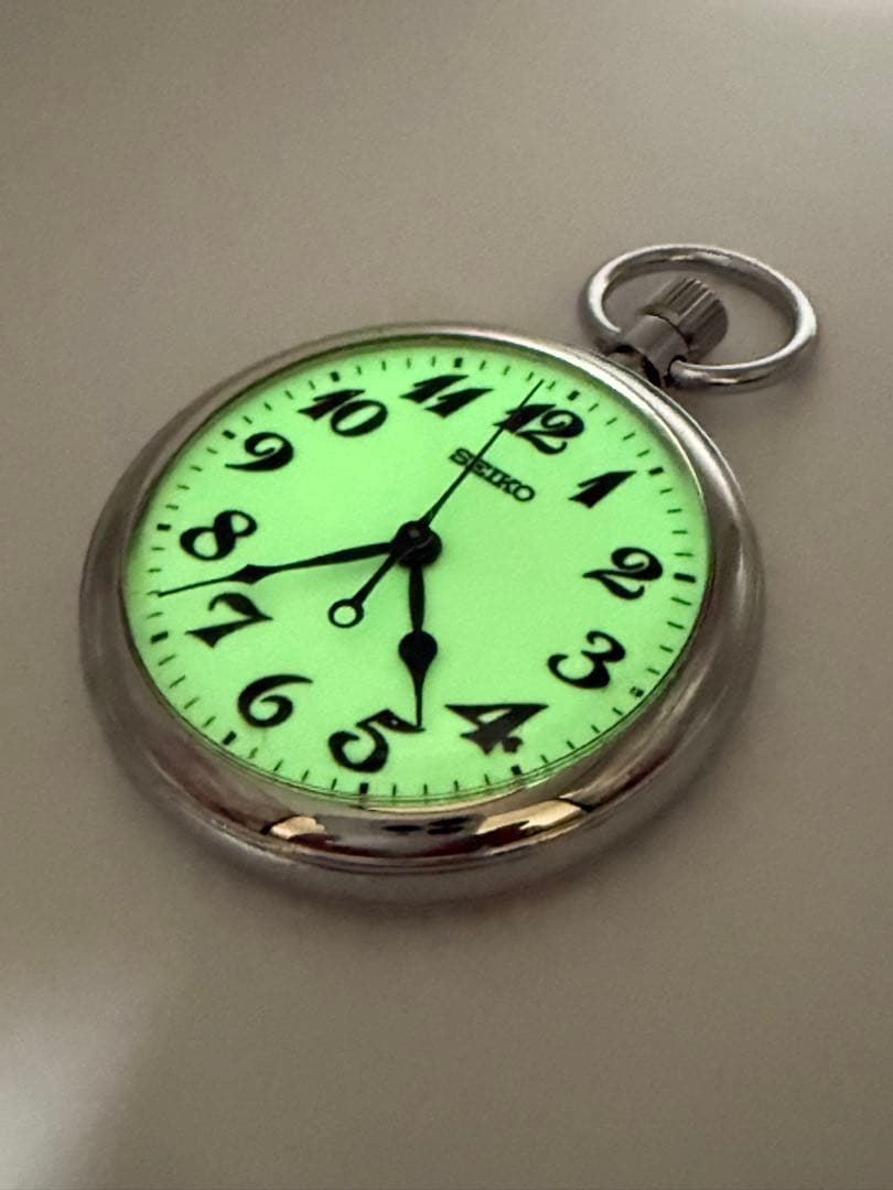 SEIKO JR 懐中時計　鉄道　ルミブライト　動作品　B