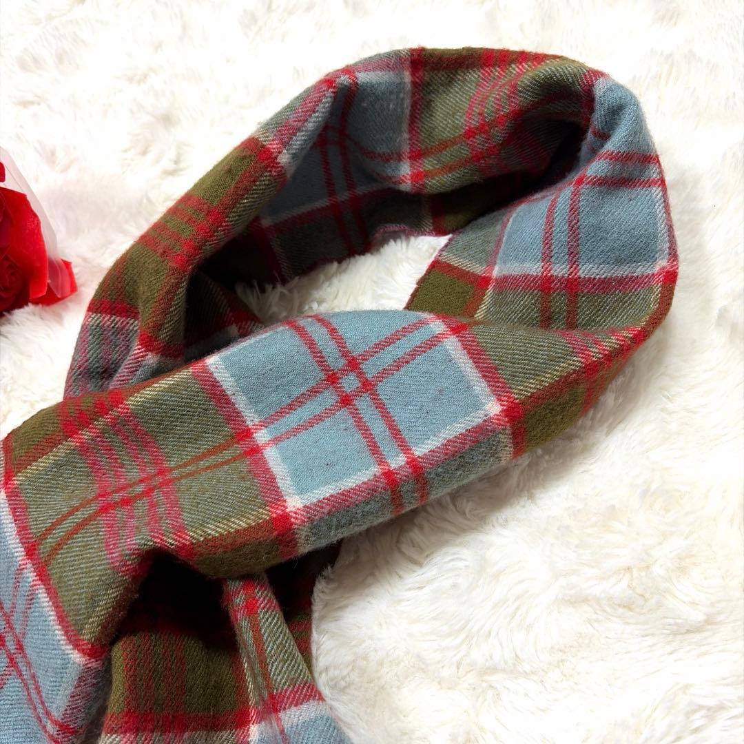 現行 美品 Vivienne Westwood ビックオーブ チェックマフラー