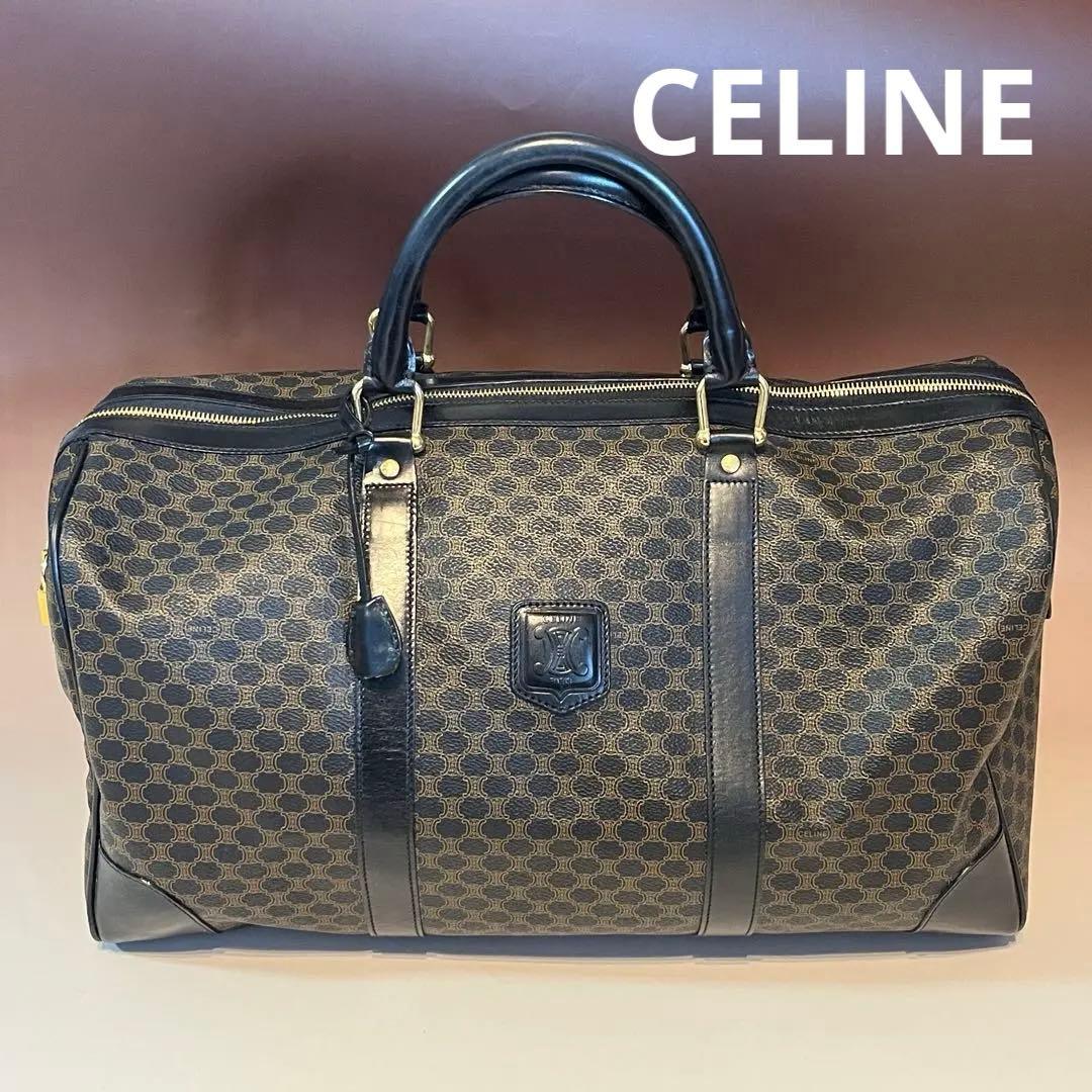 美品 CELINE セリーヌ マカダム ボストンバッグ ヴィンテージ 黒