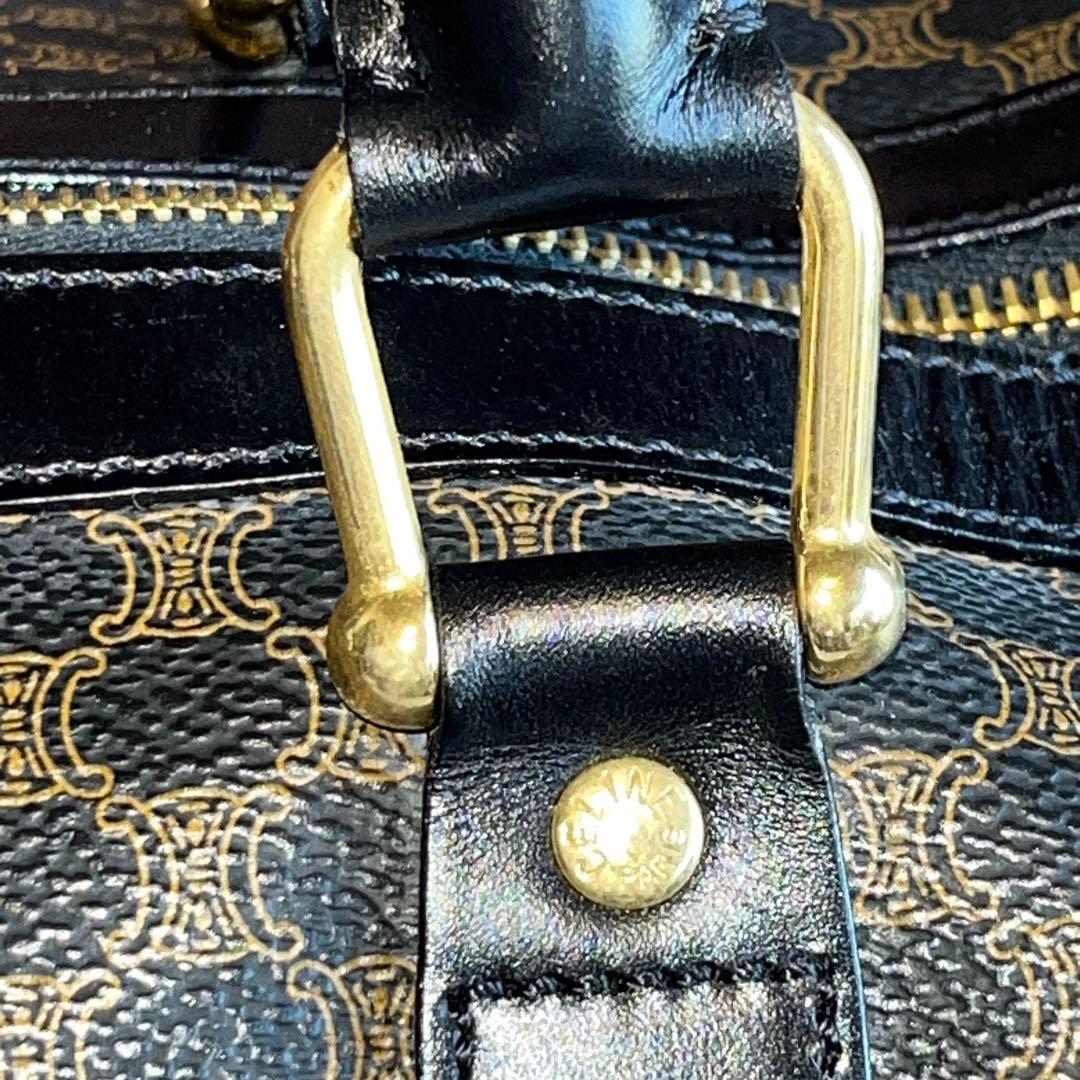 美品 CELINE セリーヌ マカダム ボストンバッグ ヴィンテージ 黒