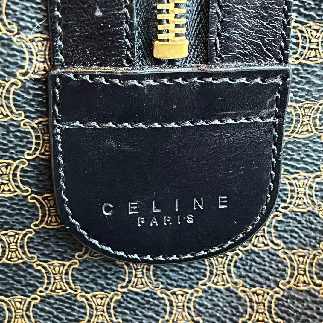美品 CELINE セリーヌ マカダム ボストンバッグ ヴィンテージ 黒