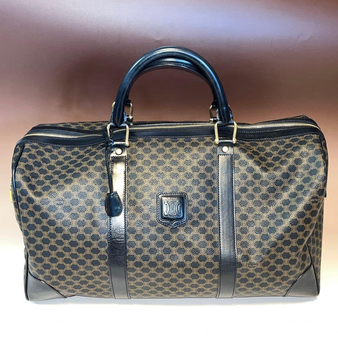 美品 CELINE セリーヌ マカダム ボストンバッグ ヴィンテージ 黒