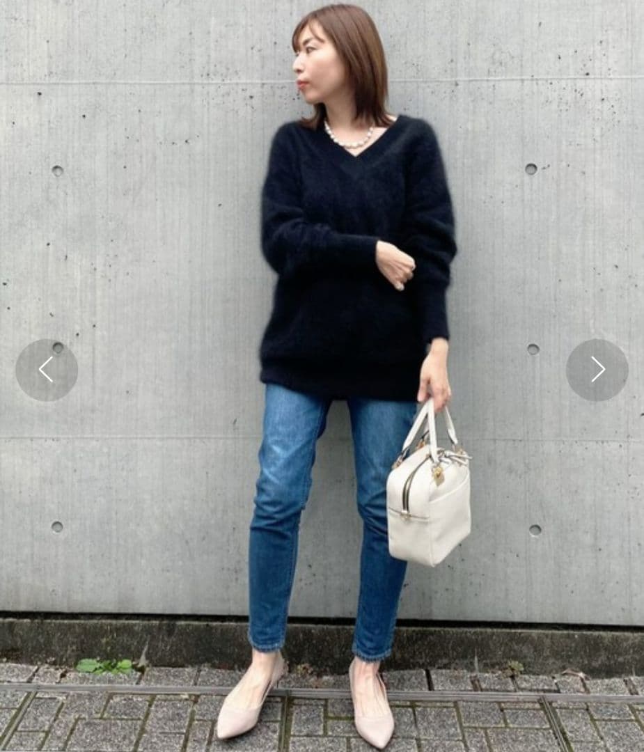 リヴドロワ ふわふわ ラクーン100% ファーニット ブラック 黒 プルオーバー