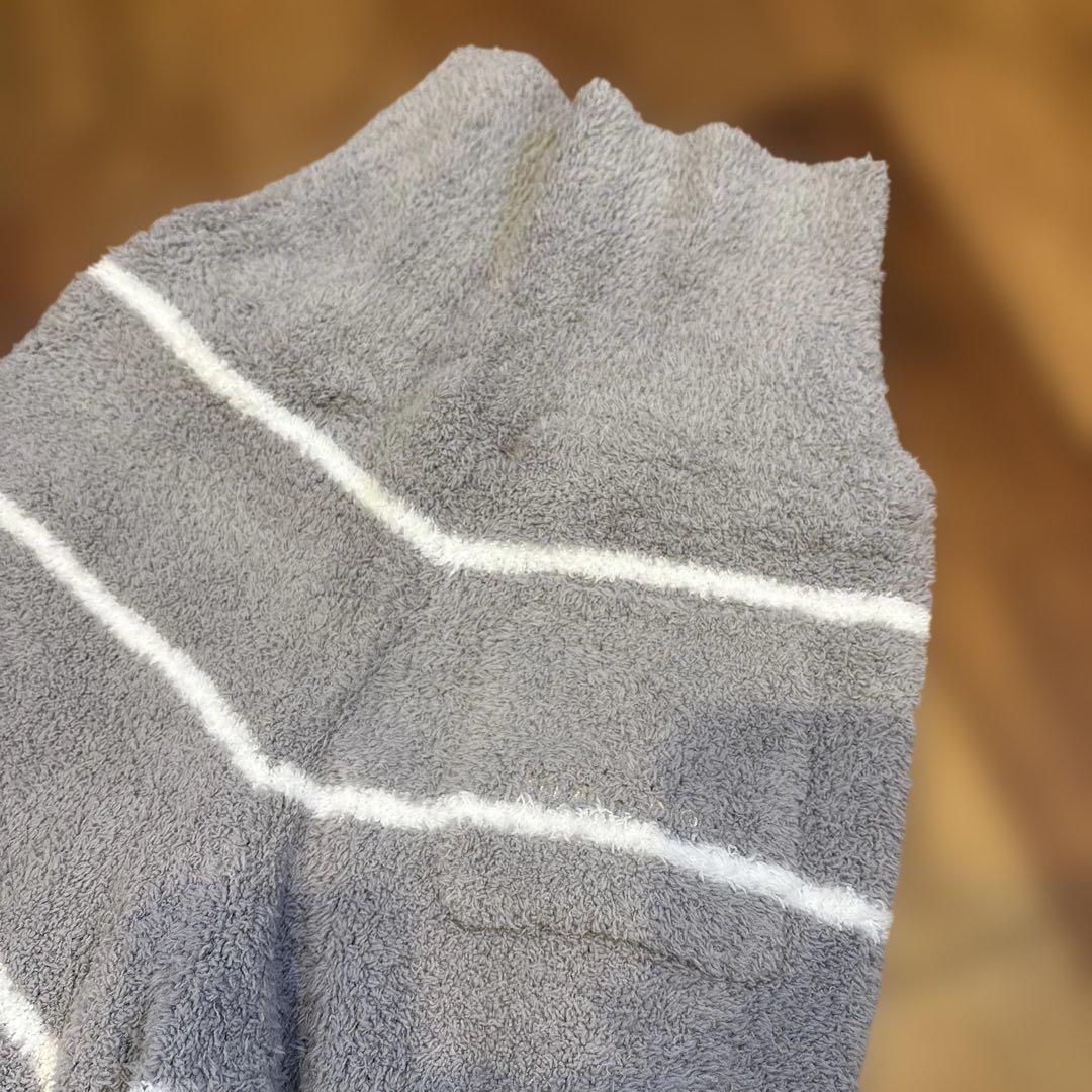 セール！新品未使用！ジェラートピケ　グレーとホワイトのストライプ3点セット