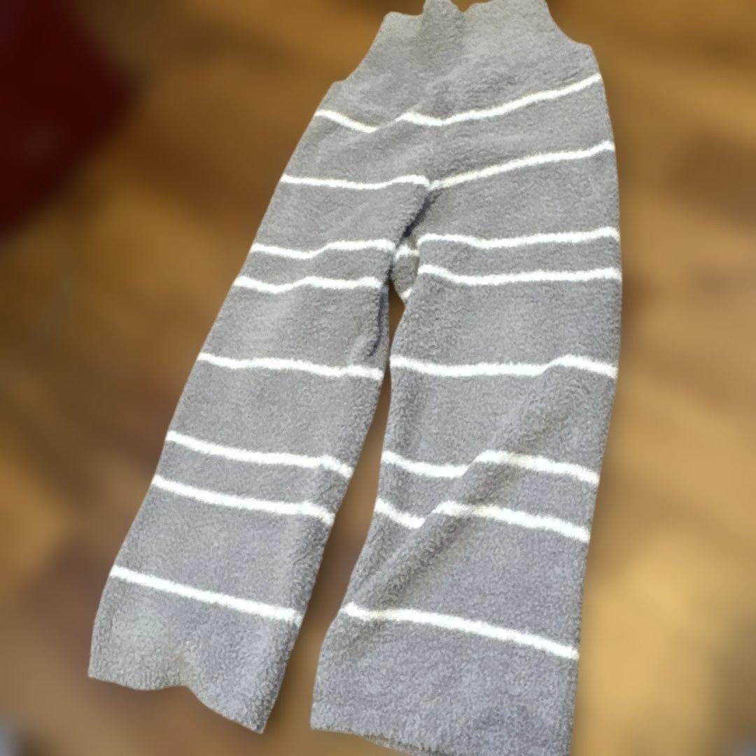 セール！新品未使用！ジェラートピケ　グレーとホワイトのストライプ3点セット