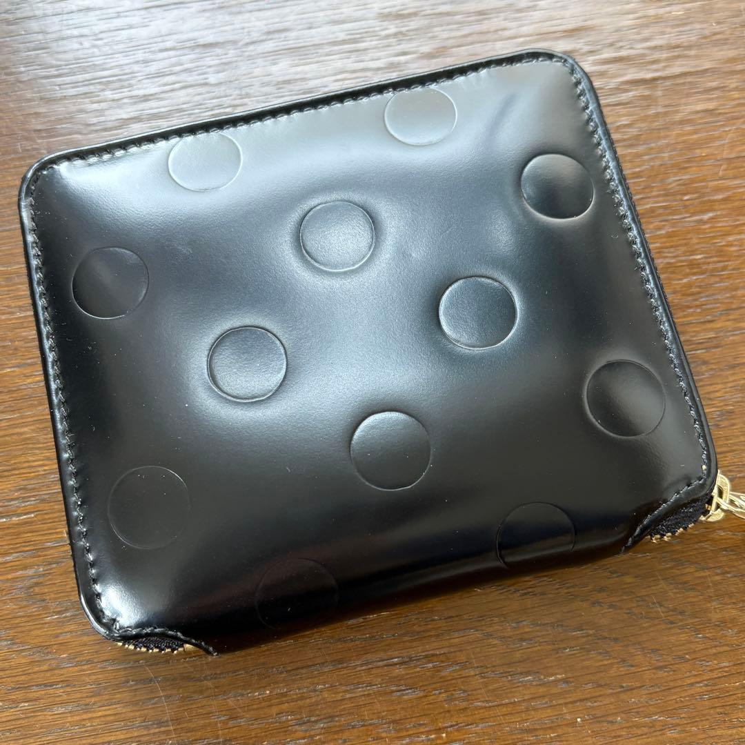 美品【コムデギャルソン】二つ折り財布　ポルカドット　箱付き