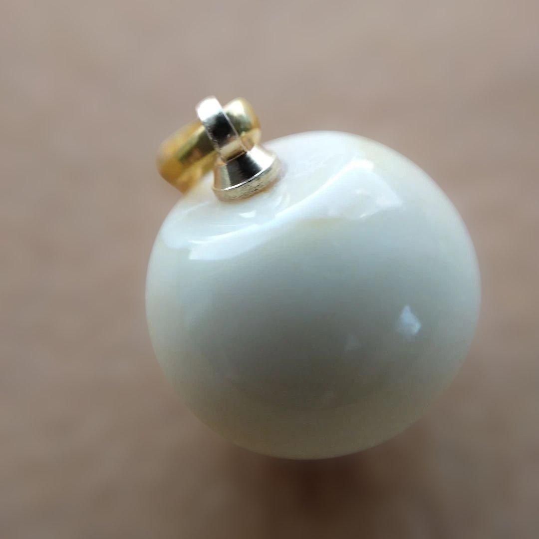 【宮本武蔵さん専用】鯨歯　マッコウクジラ　牙玉ペンダントトップ　13㎜　５個