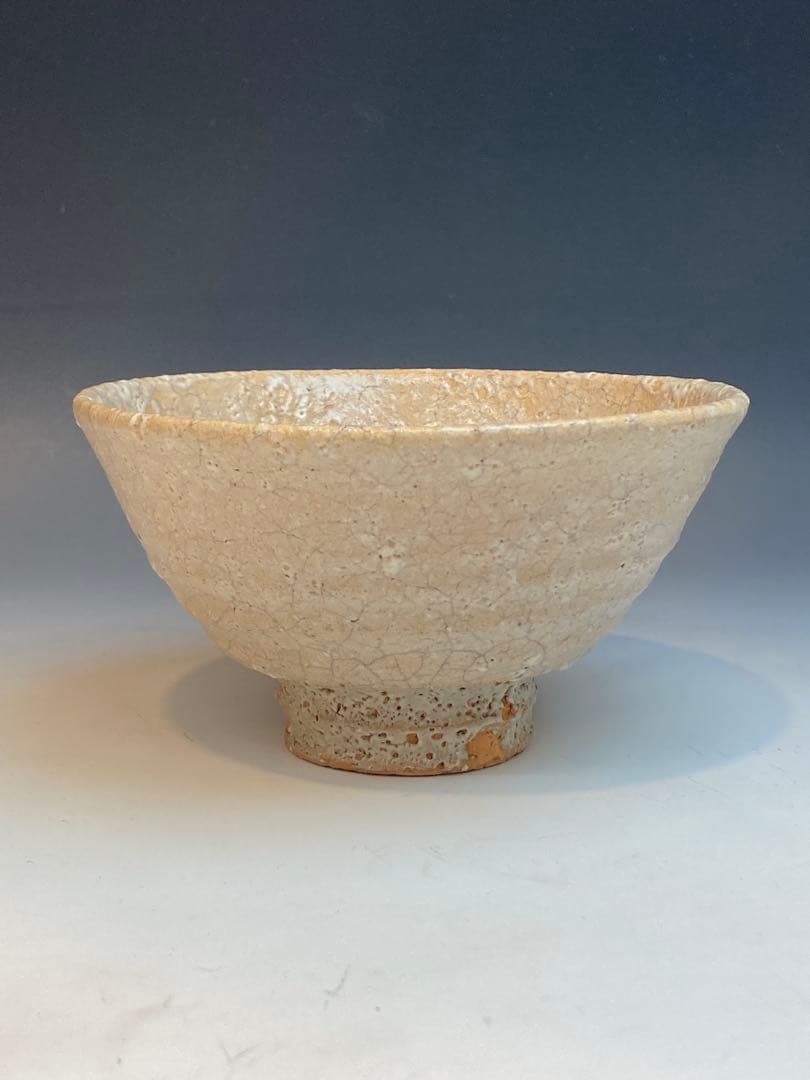 末岡陶五郎 作 萩焼井戸形茶碗 共箱 茶道具