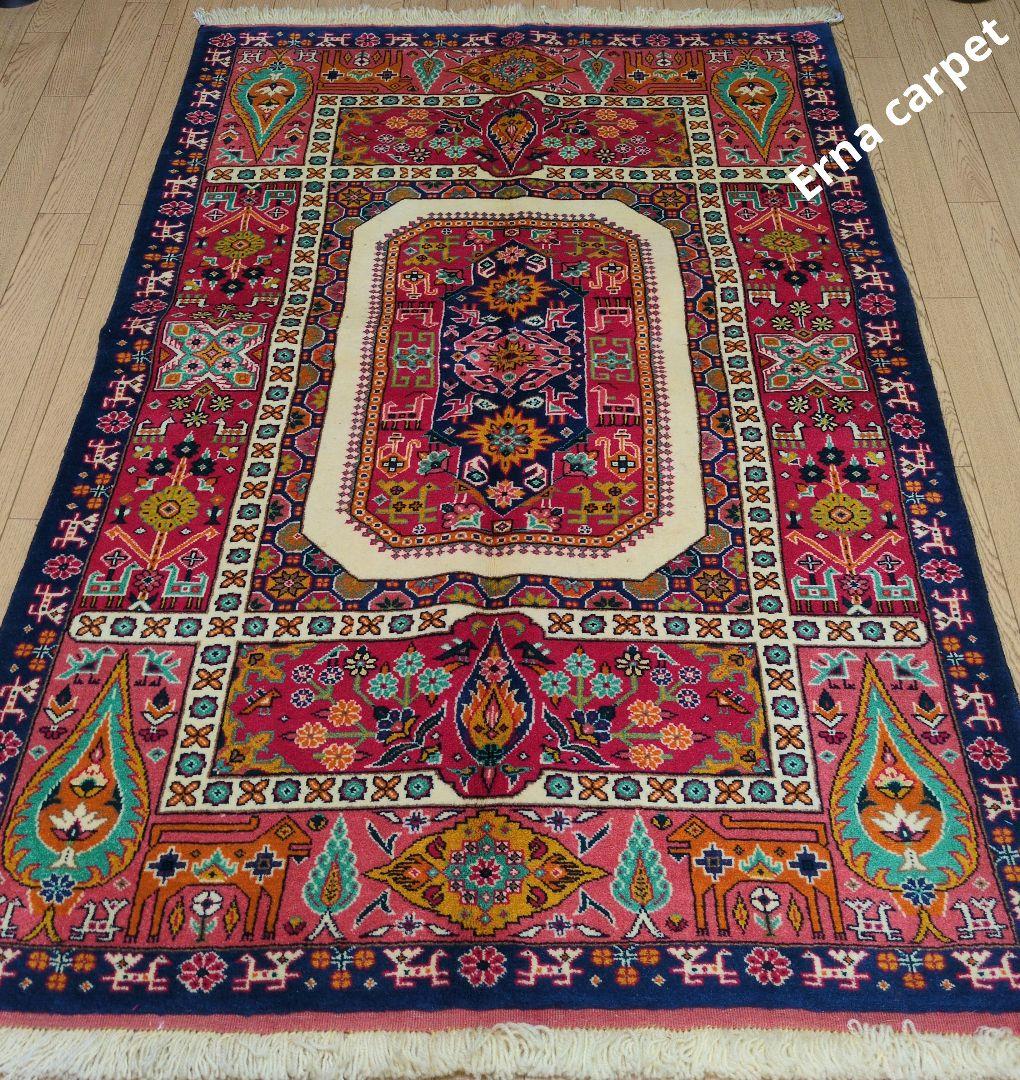 ペルシャ絨毯 ウール ケルマン 新品 170x108cm kerman