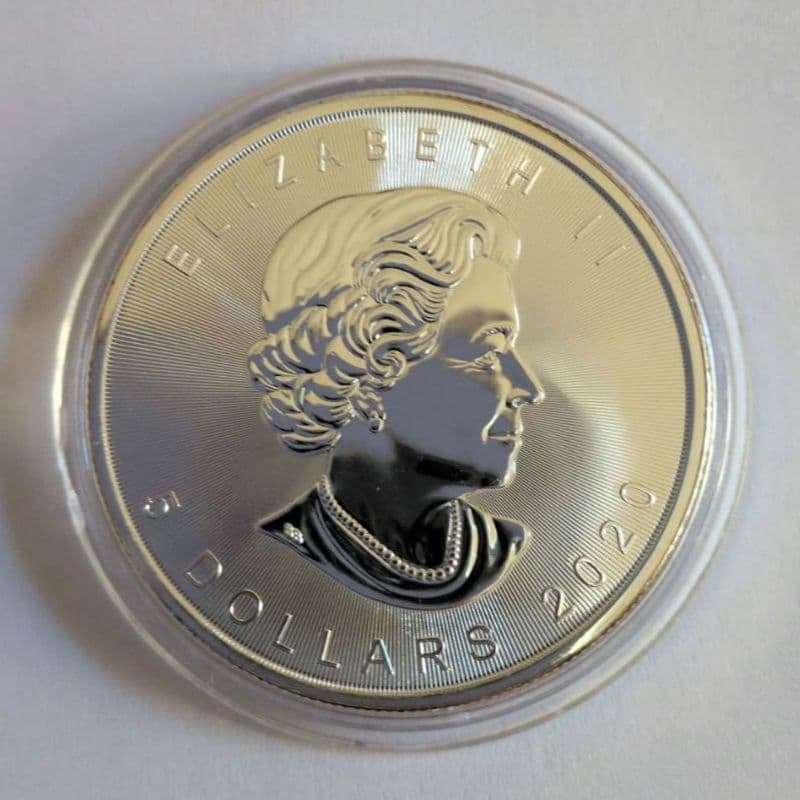 2020年メイプルリーフ銀貨1オンス