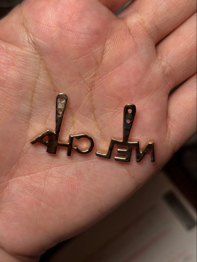 CHANEL シャネル2wayピアス　シャンパンゴールド