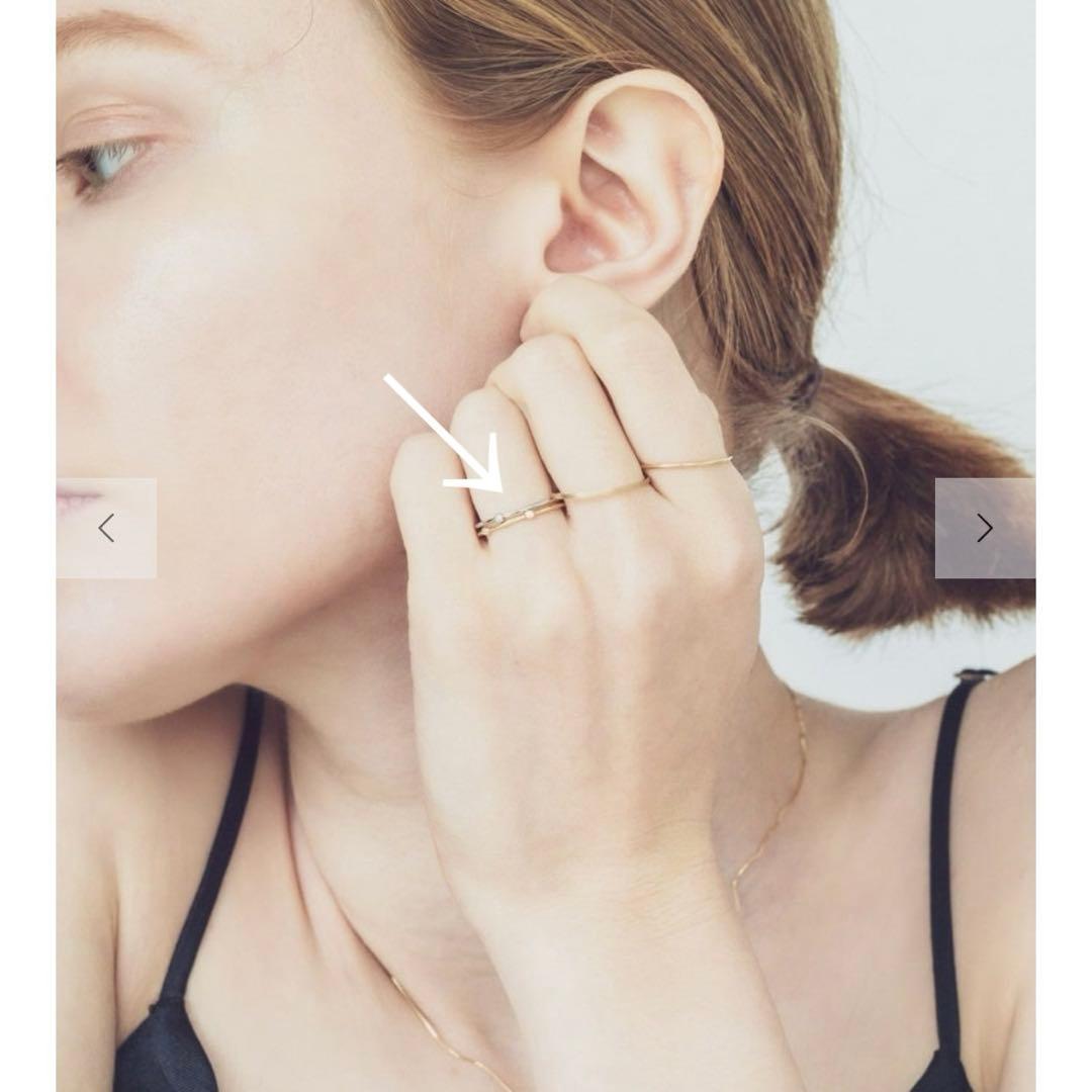 ete bijoux Pt900 スキニー ダイヤモンド リング 15号