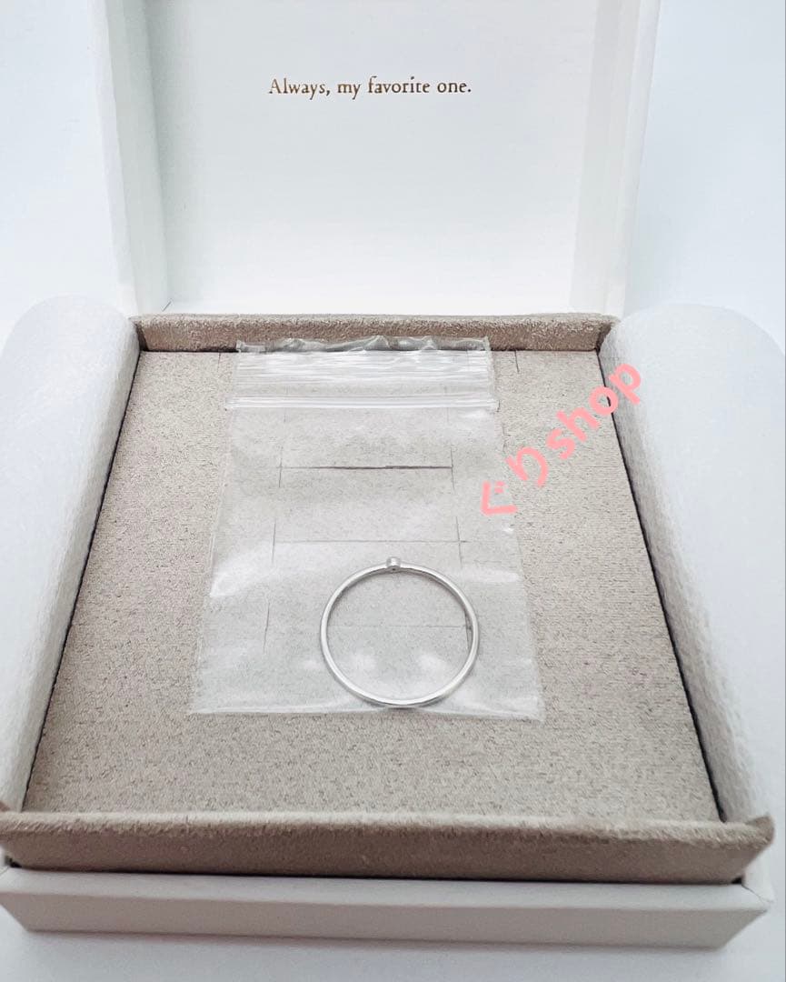 ete bijoux Pt900 スキニー ダイヤモンド リング 15号