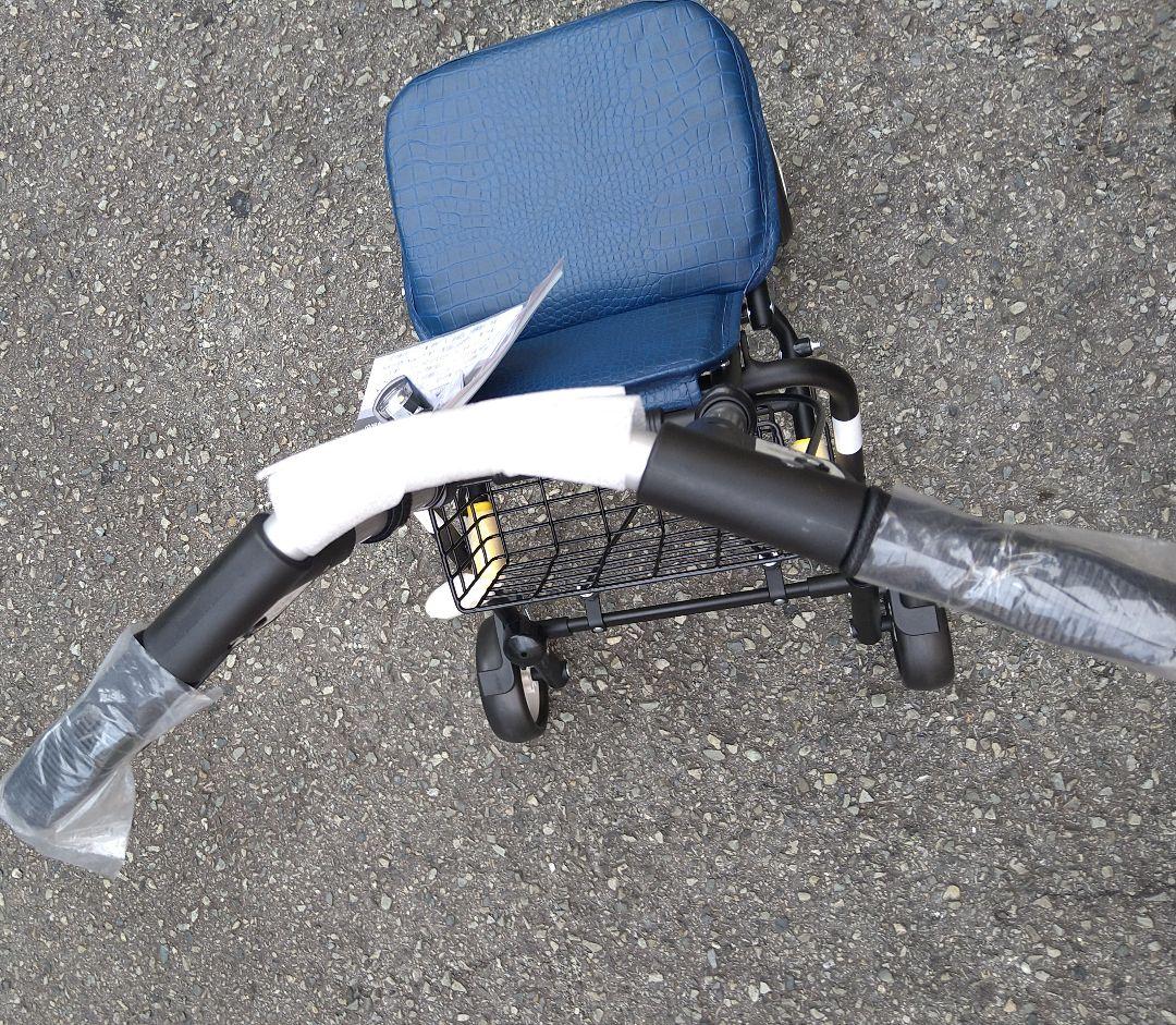 島製作所 高級シルバーカー　テノールEVO　クロコダイルNB ネイビー