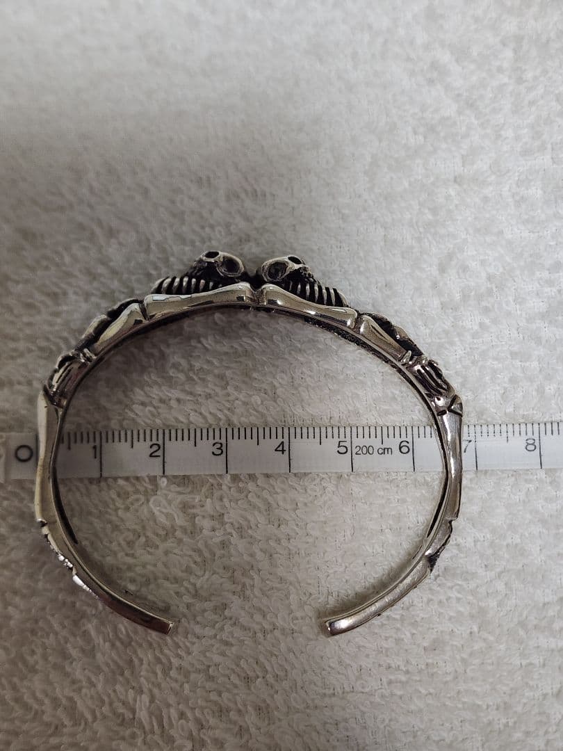 シルバー　Silver925　スカル　バングル　中古