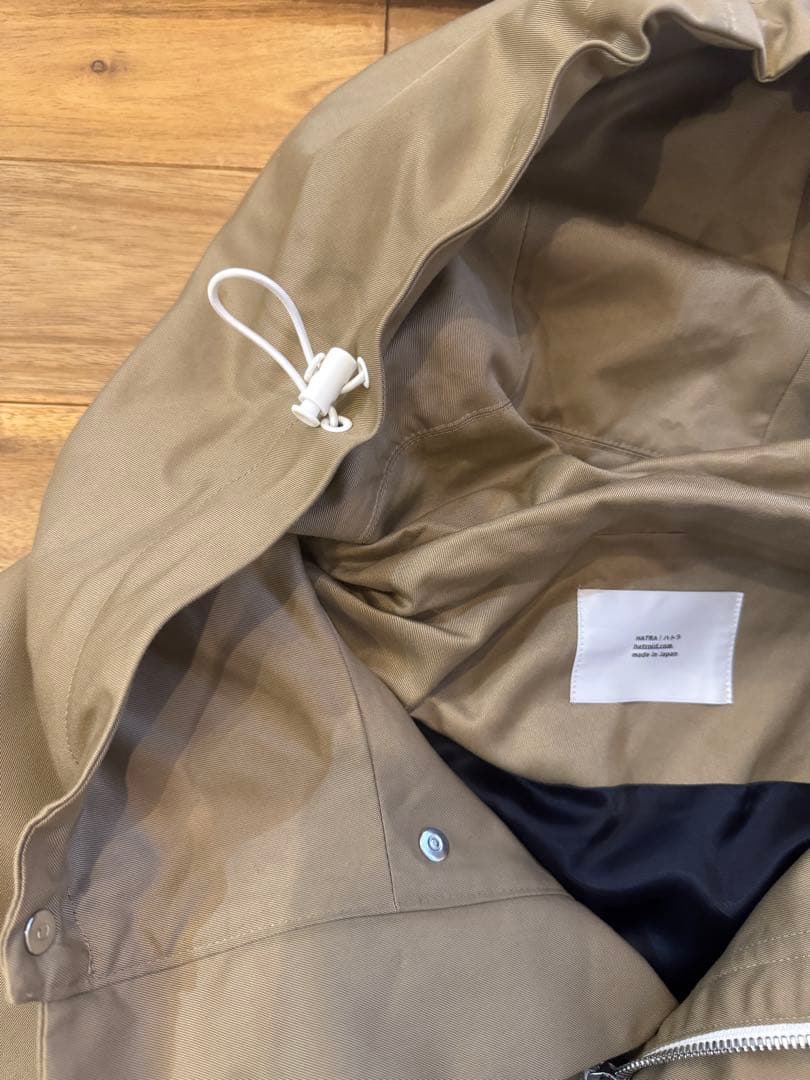 HATRA ハトラ　ほぼ未使用品　コットンシェル　フードブルゾン　BEIGE
