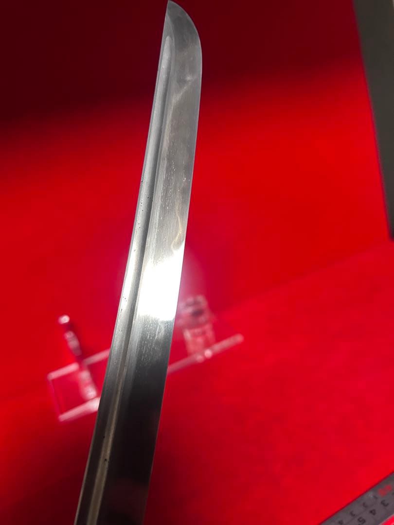 01566 包丁　マグロ包丁　鬼反り　刃文綺麗　玉鋼　未使用品