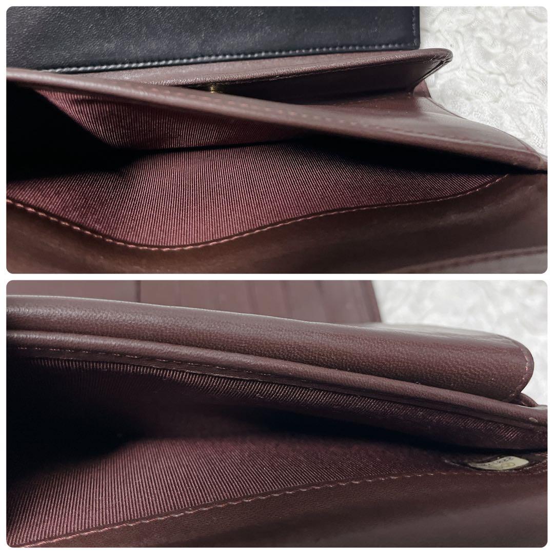 CHANEL マトラッセ シャネル　ココマーク ラムスキン 財布　三つ折り　レザ