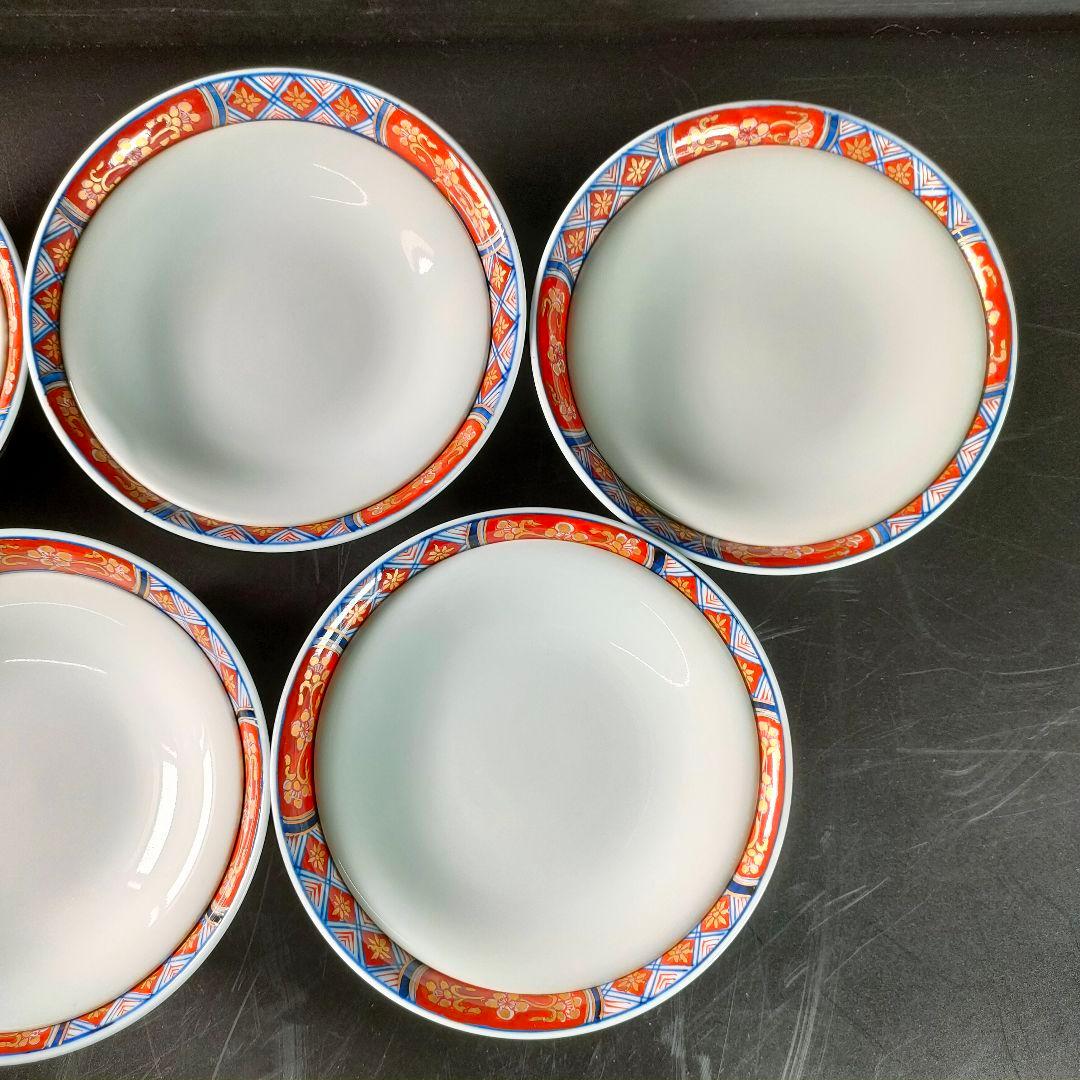 C28-2/源右衛門/伊万里風花鳥図蓋物5客/共箱/煮物椀/茶碗/懐石料理